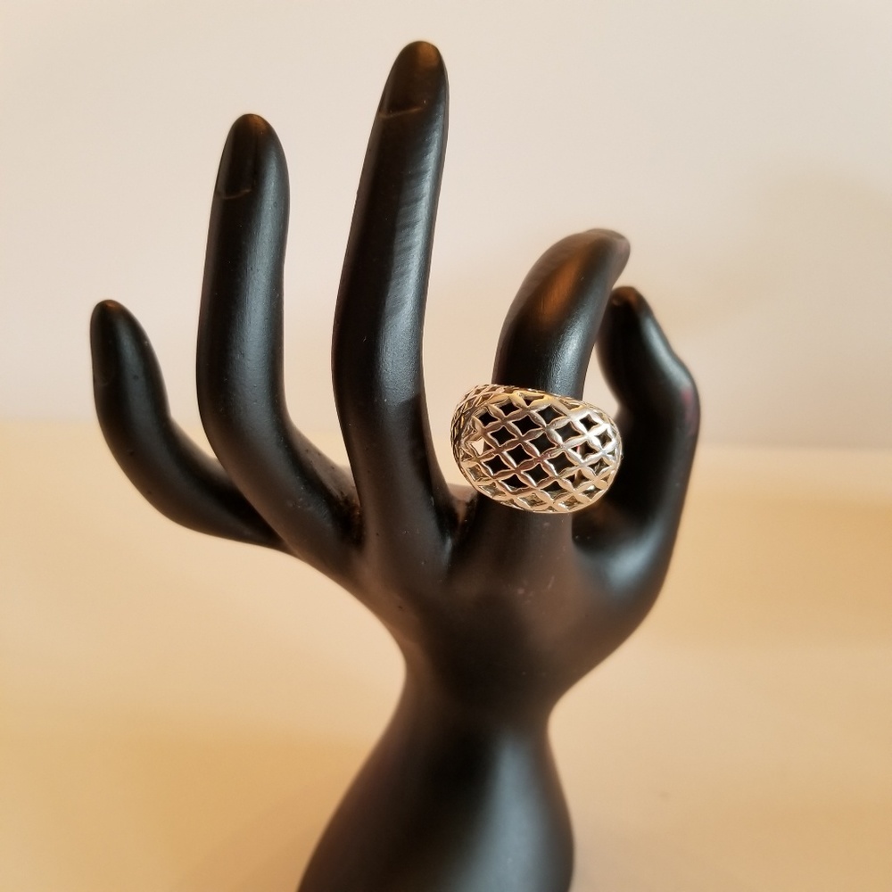 Silver Basket Weave Ring